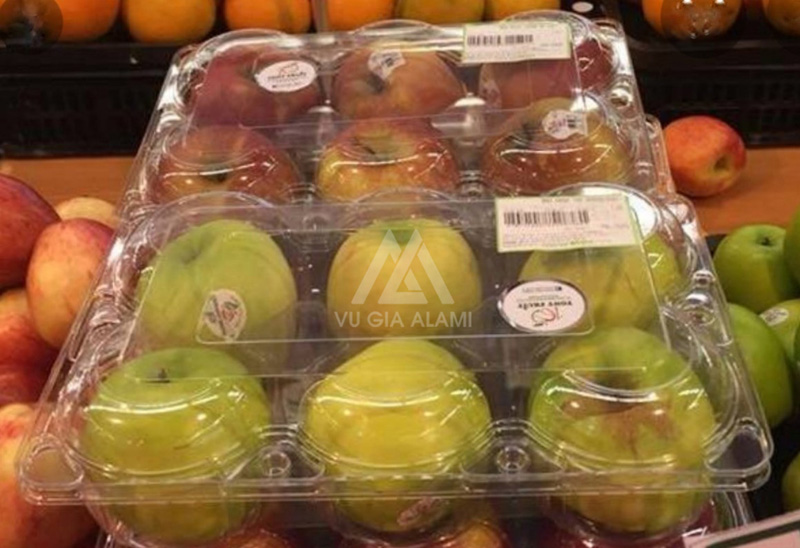 Hộp nhựa cài 6 quả táo